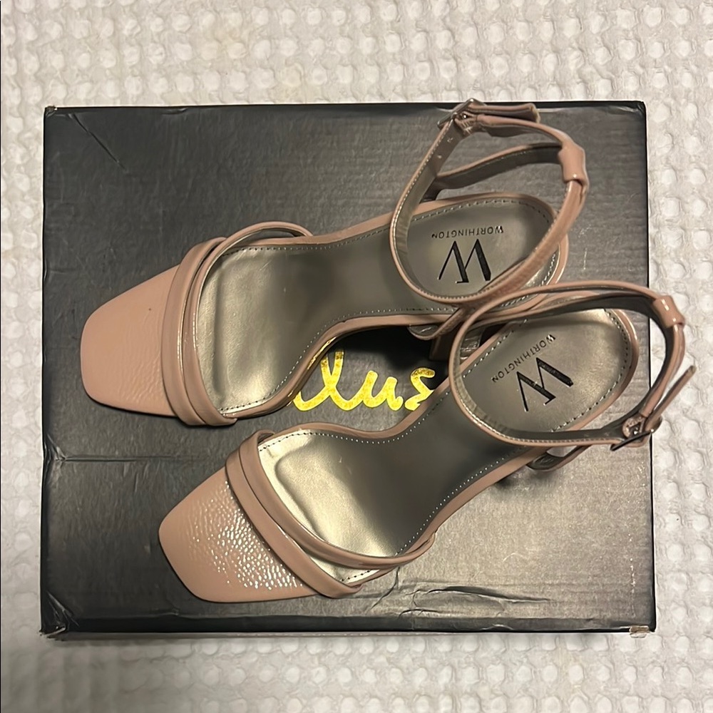 Worthington Pink Heels with Ankle Straps